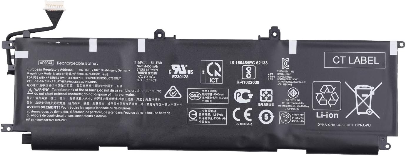 (bilde for) HP Envy 13-ad 13-ad100 13-ad0xx 13-ad1xx 13-ad000nf 13-ad002nf 13-ad003ng 13-ad003ng 103-ad012na 13-ad013na kompatibelt batterier