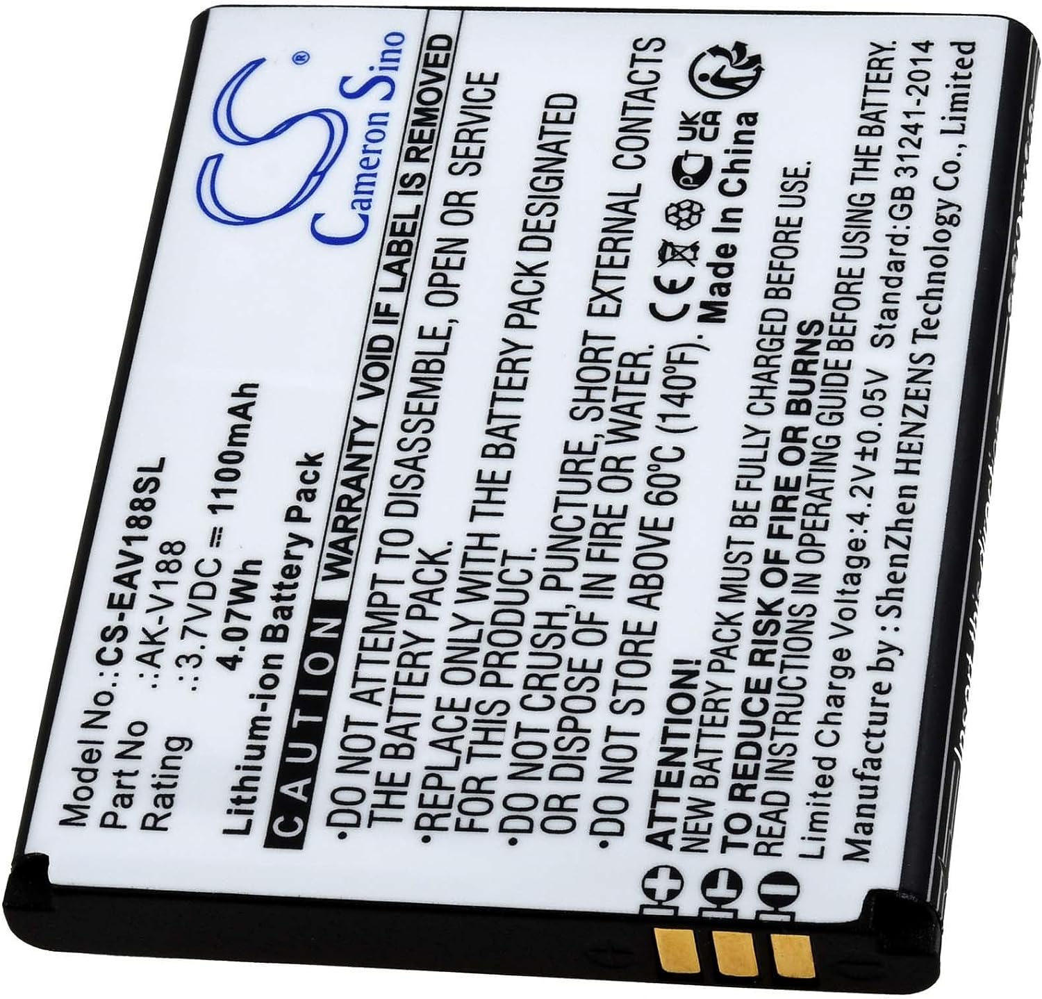 (bilde for) 3,7V Li-Ion Emporia Touch Smart TouchSmart AK-V188 AKV188 kompatibelt batterier