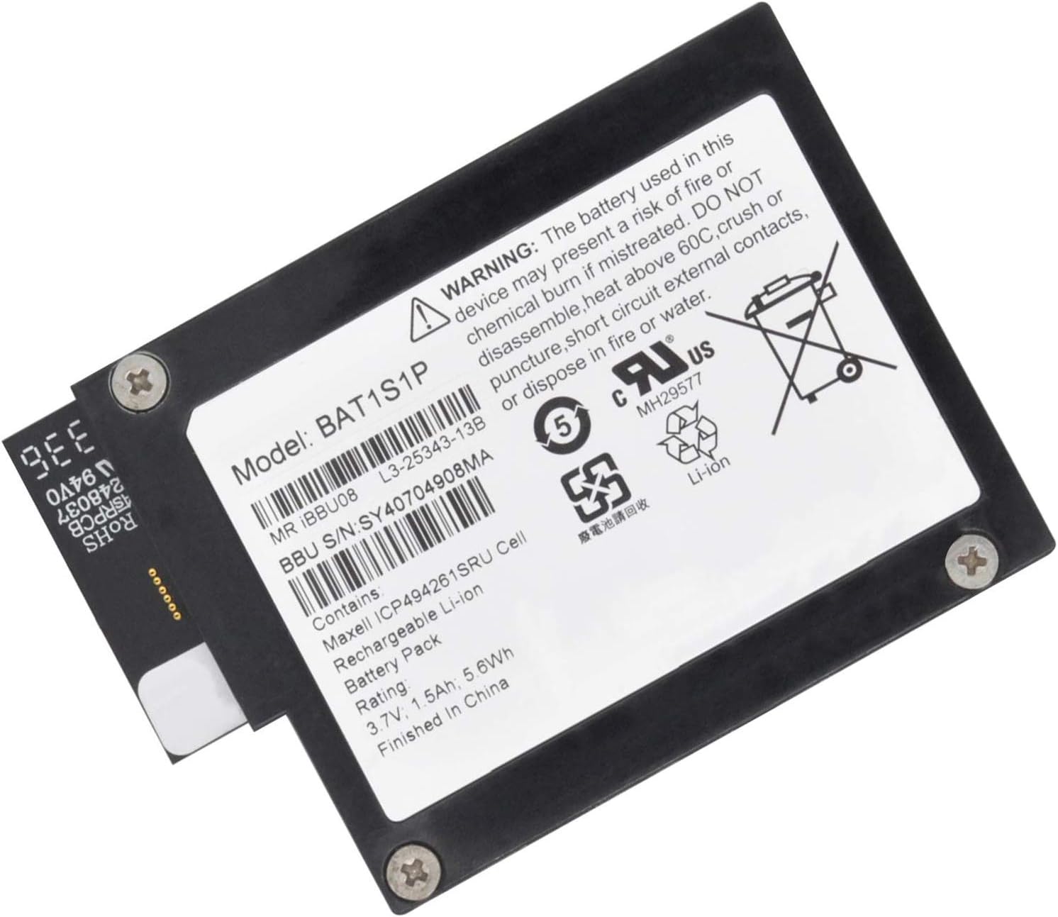 (bilde for) BAT1S1P BAT1S1P-A L3-25343-05A L4-25343-07B IBM M5000 M5014 M5015 LSI MegaRaid BBU08 kompatibelt batterier