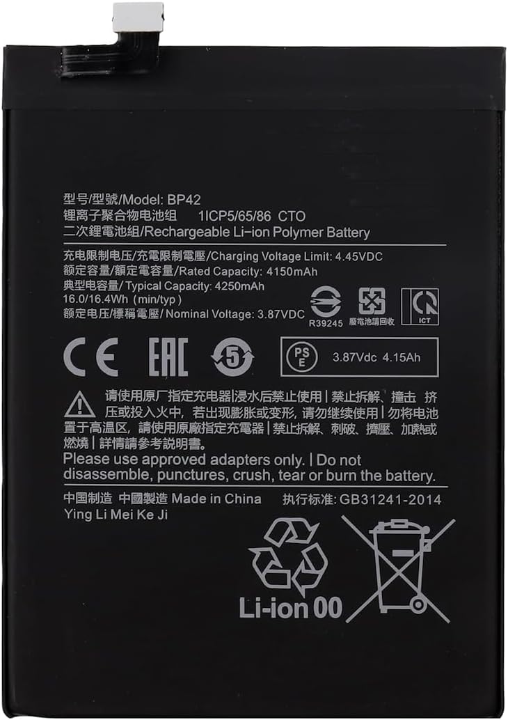 (bilde for) BP42 Xiaomi Mi 11 Lite Mi 11 Lite 5G Mi 11 Youth 5G M2101K9G M2101K9C kompatibelt batterier