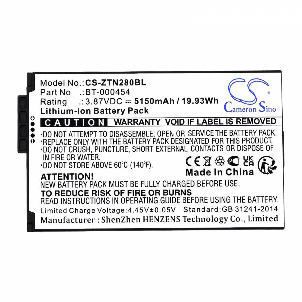 (bilde for) BT-000454 Zebra BTRY-TC1X-1XMA1-1A Zebra TC15 TN28 U30 kompatibelt batterier