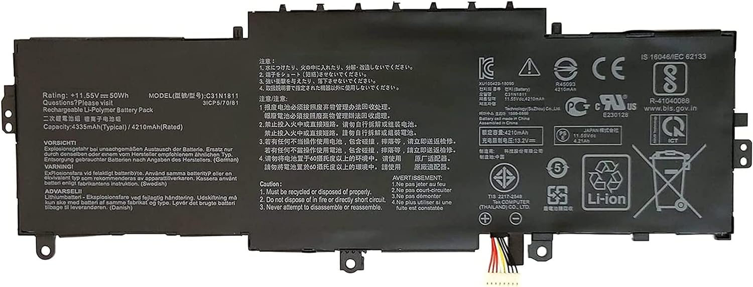 (bilde for) C31N1811 ASUS ZenBook 14 U4300FA U4300FN Deluxe13 14 UX433FA-A5090T UX4333 FN-A5079T kompatibelt batterier