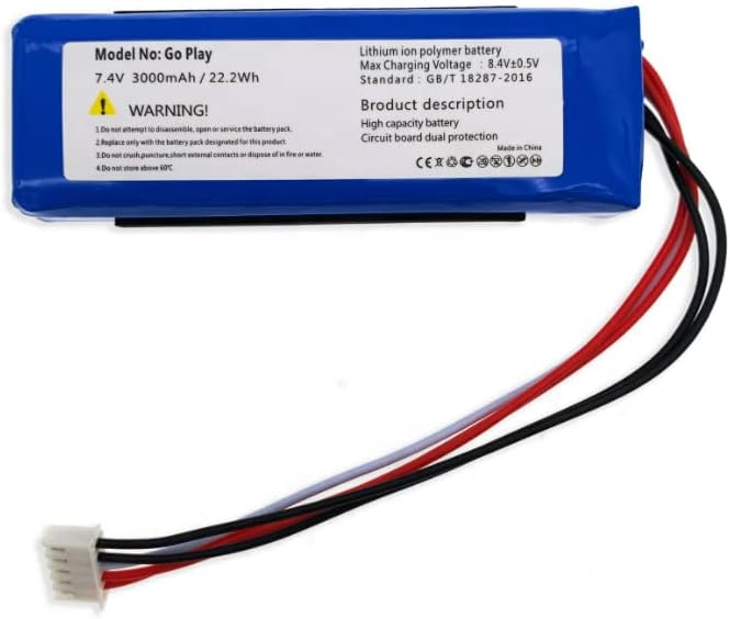 (bilde for) 7.4V 3000mAh CP-HK06 GSP1029102 01 Harman/Kardon Go Play, Go Play Mini, GO+ Play kompatibelt batterier