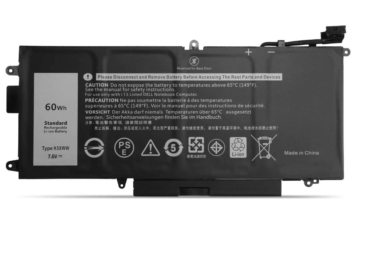 7.6V 60Wh K5XWW Dell Latitude 5289 7389 7390 E5289 P29S001 P29S002 2-in-1 kompatibelt batterier