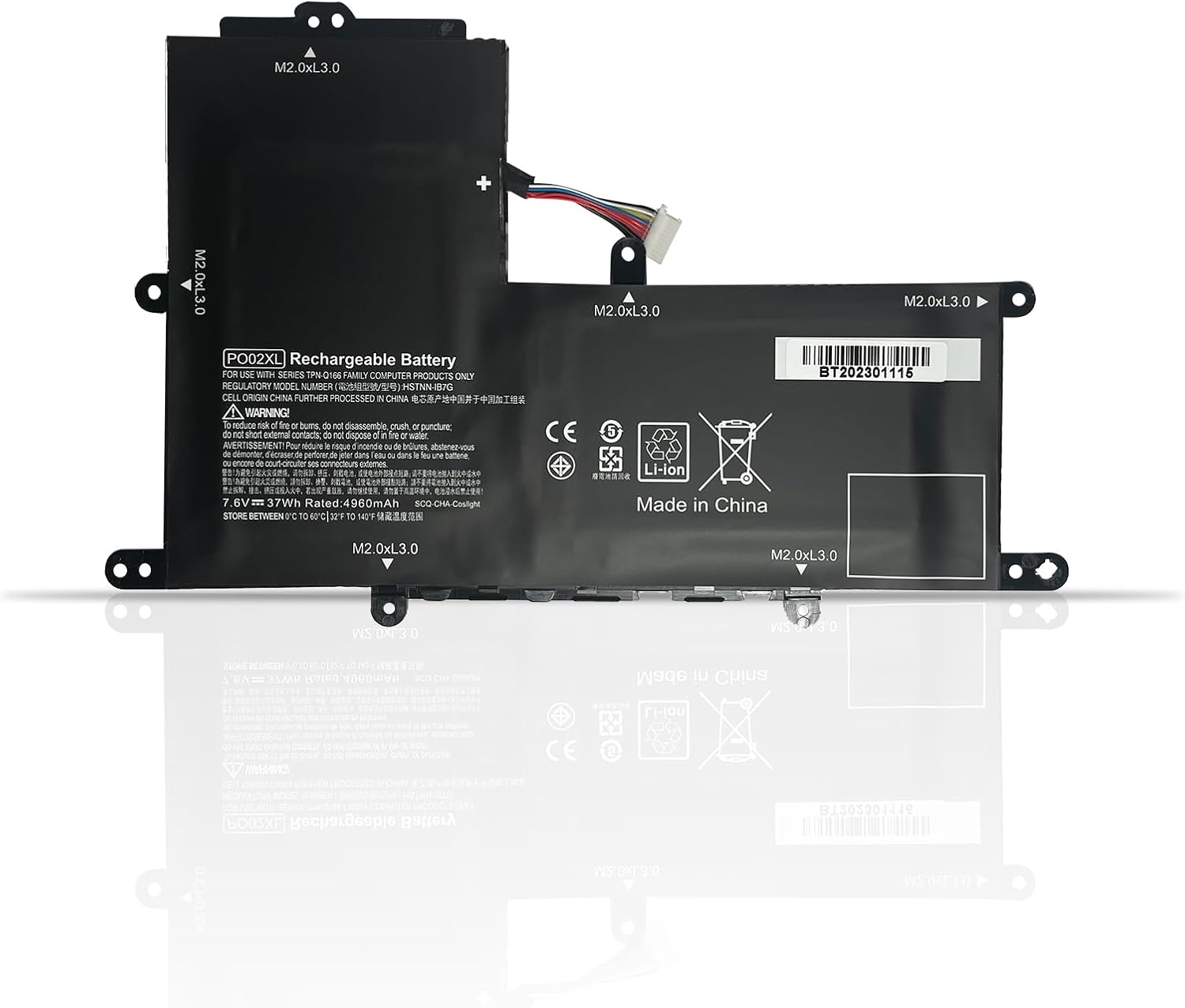 (bilde for) PO02XL 824560-005 HP Stream 11-ah0xx 11-ak0012dx 11-ak0013dx kompatibelt batterier