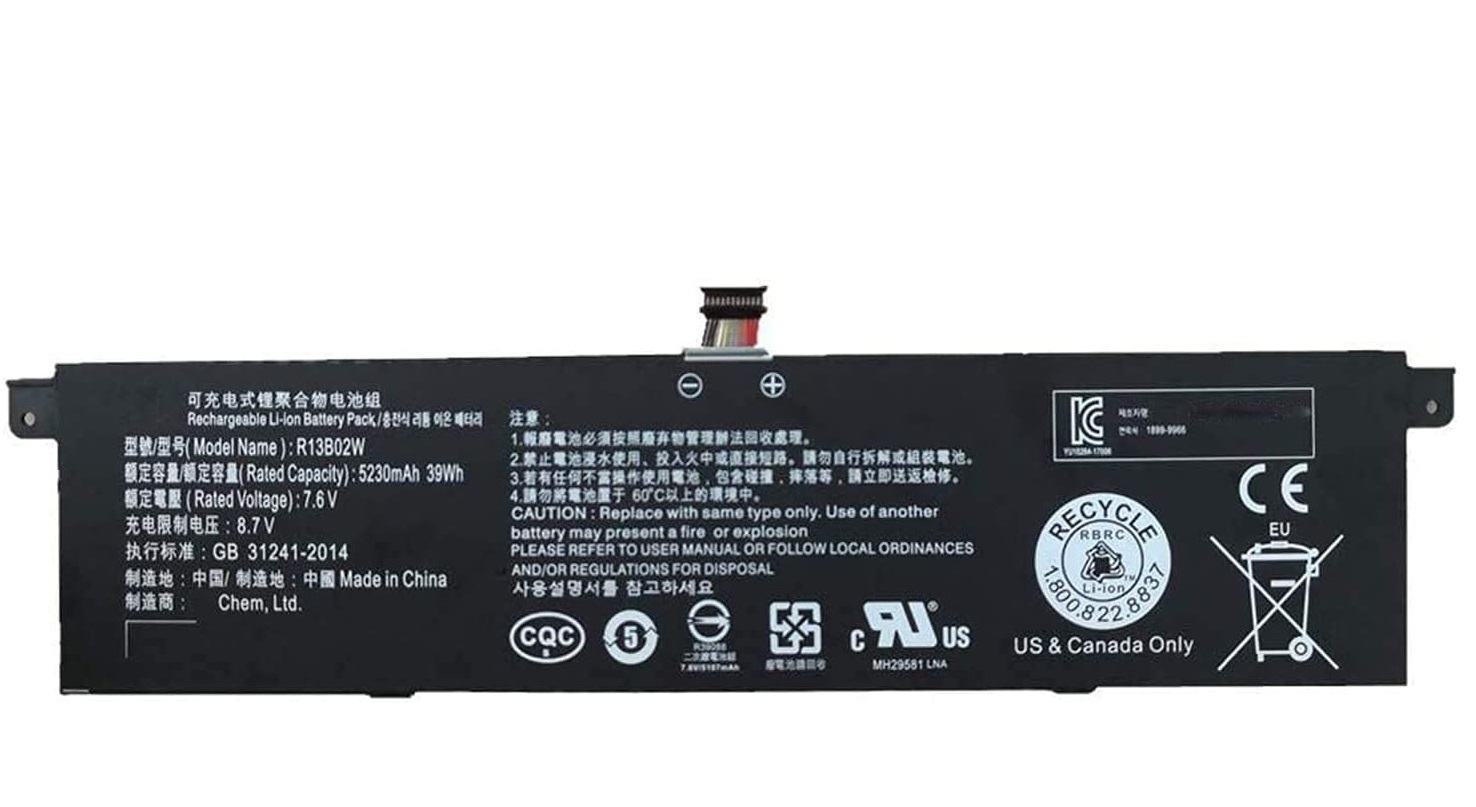 R13B01W R13B02W 7.6V 39Wh Xiaomi Mi Air 13.3 Inch Series TM1613 TM1604 161301 kompatibelt batterier R13B01W R13B02W 7.6V 39Wh Xiaomi Mi Air 13.3 Inch Series TM1613 TM1604 161301 kompatibelt batterier