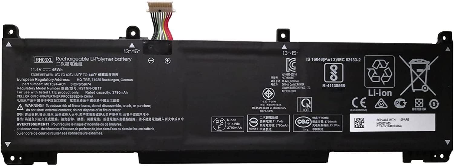 (bilde for) HP M02027-005 RHO3XL RH03 RHO3 HSN-Q28C-4 HSN-Q27C HSN-Q27C-5 TPN-DB0B kompatibelt batterier