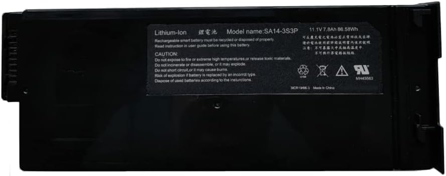(bilde for) DurabooK SA14-3S3P 3ICR19/66-3 11.1V Durabook SA14 kompatibelt batterier